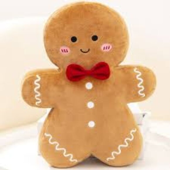 N/A Other - Gingerbread Man Plush Pillow Decor Toy, Soft Mini 5 pc